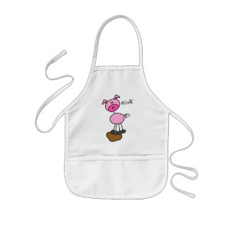 Avental Infantil Figura camiseta e presentes da vara do porco