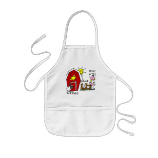 Avental Infantil Figura camiseta e presentes da vara dos animais de