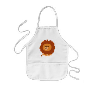 Avental Infantil Filhos de Leão de Cartoon de Fofinho Bonito Apron