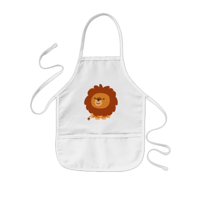 Avental Infantil Filhos de Leão de Cartoon de Fofinho Bonito Apron (Frente)