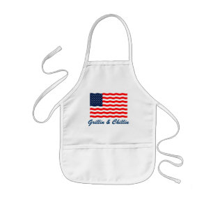 Avental Infantil Flag Grillin & Chillin Kids Apron