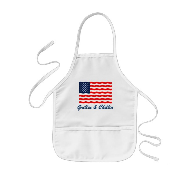 Avental Infantil Flag Grillin & Chillin Kids Apron (Frente)