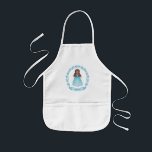 Avental Infantil Fofo-branco-esplêndido, Princesa Real<br><div class="desc">Uma princesa marrom-escura e fofa em um vestido azul cintilante decora este avental. Personalize com o nome de suas garotas. Um presente adorável para um aniversário de meninas ou Natal. Projetado para você pelo Blackberry Boulevard.</div>