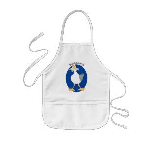 Avental Infantil Gaivota engraçada com desenho de batatas fritas
