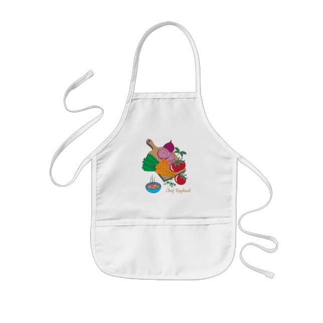 Avental Infantil Garoto Chef Vegetal Apron (Frente)