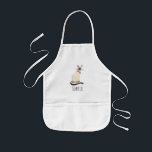 Avental Infantil Gato de Gato de Gato Bonito e Gato de Meninas com<br><div class="desc">Esse avental de crianças giro e tenra apresenta um desenho animado de gato siamês,  e pode ser personalizado com o nome de suas meninas. Perfeito para bebês e outros amantes de gatinhos! Procure mais designs de gatinhos na nossa loja.</div>