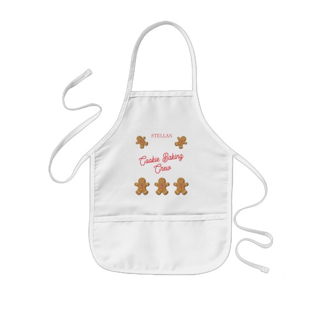 Avental Infantil Gingerbread Man Monogrammed (Frente)