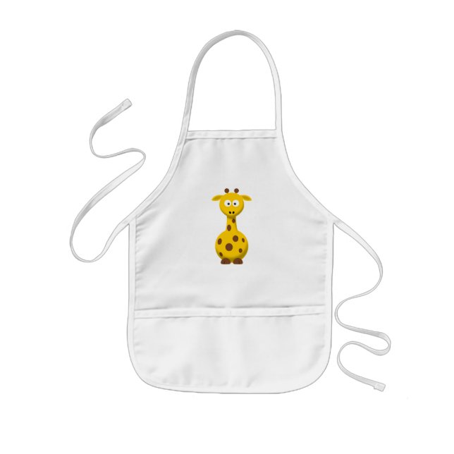 Avental Infantil Girafa de desenho animado (Frente)
