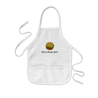 Avental Infantil Hamburger bonito saboroso personalizado