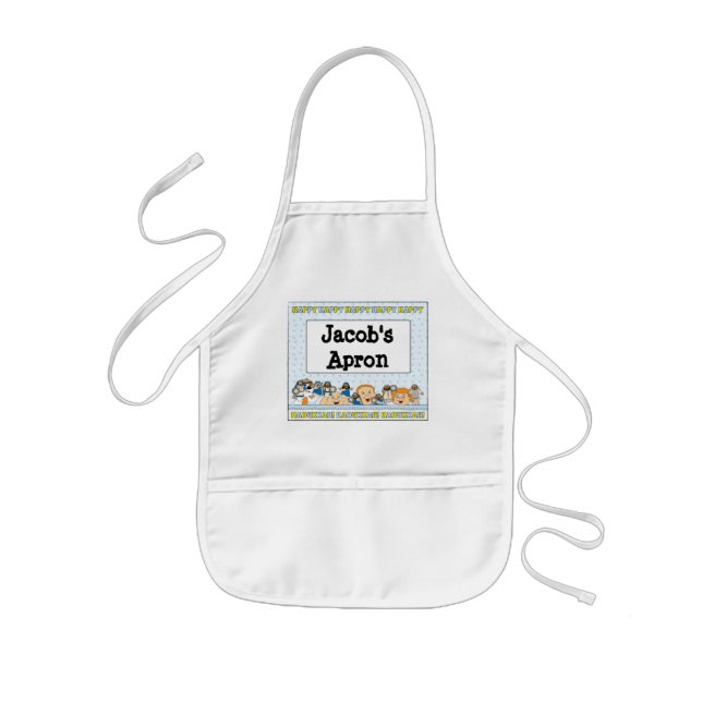 Avental Infantil Hanukkah Apron Kids Personalizam (Frente)