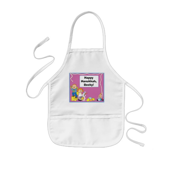 Avental Infantil Hanukkah Apron Kids Personalizam (Frente)