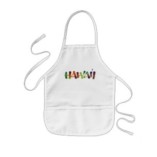 Avental Infantil Hawai'i Lettering - Divertimento Brilhante Havaian