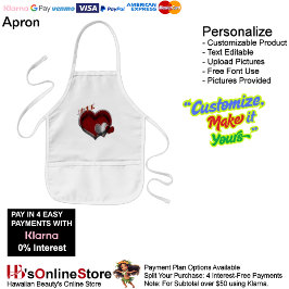 Avental Infantil Heart Magic White Kids Apron