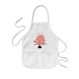Avental Infantil Humor animado de polvo de bebê rosa e bonito