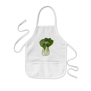 Avental Infantil Ilustração de desenho animado Bok choy