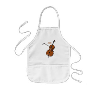 Avental Infantil Ilustração de desenho animado Cello