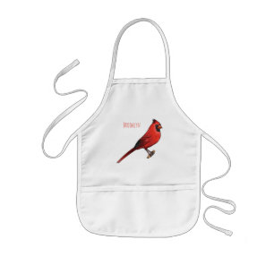 Avental Infantil ilustração de desenho animado de aves cardeal nort