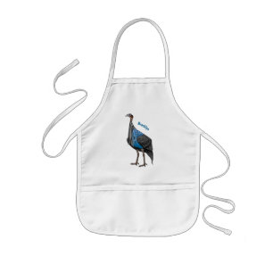 Avental Infantil Ilustração de desenho animado de aves guineafowl v