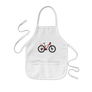 Avental Infantil Ilustração de desenho animado de bicicleta