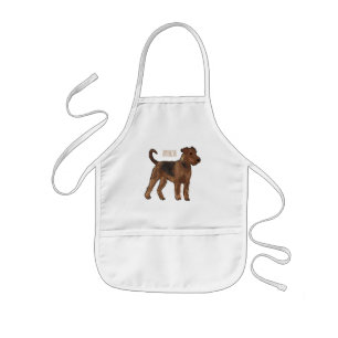 Avental Infantil Ilustração de desenho animado de cão Airedale terr