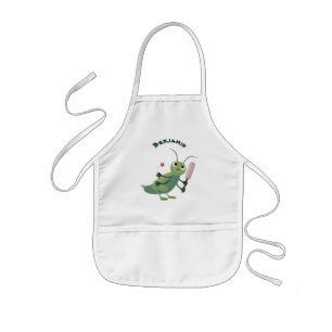 Avental Infantil Ilustração de desenho animado de insetos de crí