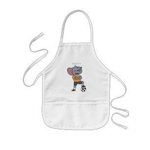 Avental Infantil Ilustração de desenho animado de jogador de futebo