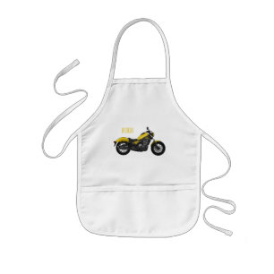 Avental Infantil Ilustração de desenho animado de motociclo cruzado