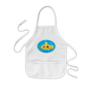 Avental Infantil Ilustração de desenho animado submarino amarelo