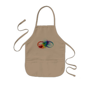 Avental Infantil Infinity Symbol with Rainbow Feather