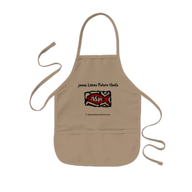Avental Infantil Jesus Future Chef Agrainofmustardseed.com Apron (Frente)