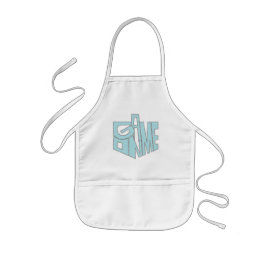 Avental Infantil Jogo infantil Aprons em azul/prata