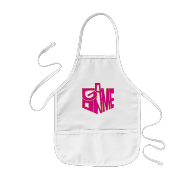 Avental Infantil Jogo infantil Aprons em rosa/Dourado (Frente)