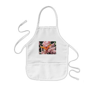 Avental Infantil Julia Butterfly em Flores Rosa