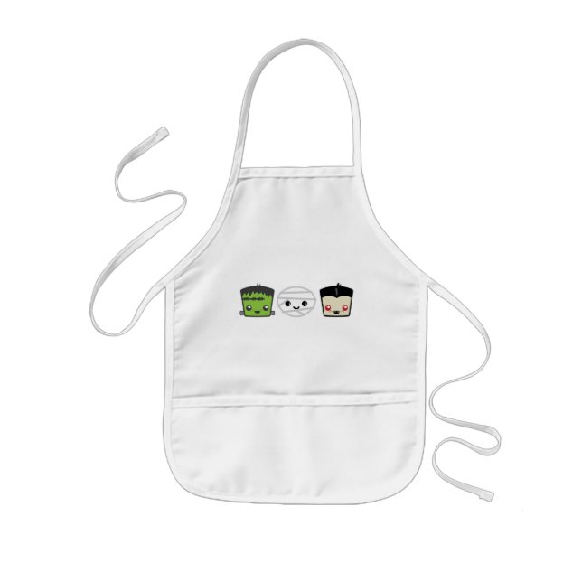 Avental Infantil Kawaii Frankenstein Mummy Dracula Apron (Frente)