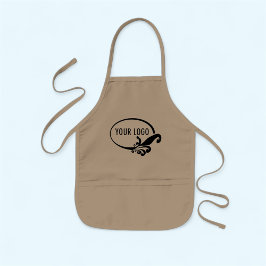 Avental Infantil Khaki Apron para crianças com logotipo personaliza
