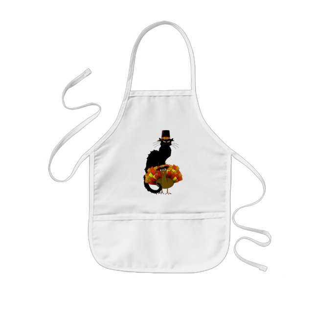 Avental Infantil Le Chat Noir With Turkey Thanksgiving  (Frente)