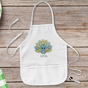 Avental Infantil Lindo Bebê Chibi Pavão