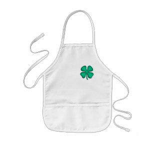 Avental Infantil Lucky 4 Leaf Irish Clover Children chef apron