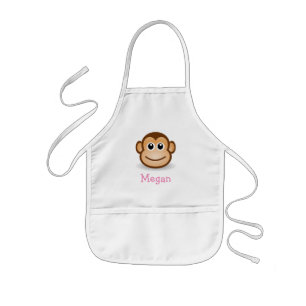 Avental Infantil Macaco bonito dos desenhos animados personalizado