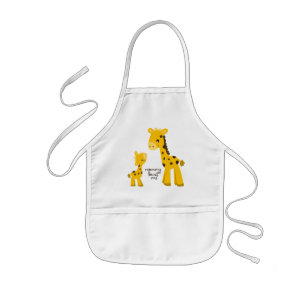 Avental Infantil Mãe e Bebê Girafa Apron