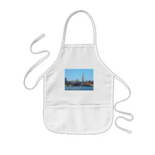 Avental Infantil Manhattan Skyline como visto de Hoboken, NJ