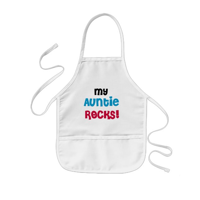 Avental Infantil Meu Auntie Rocha Camiseta e presentes (Frente)