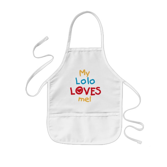 Avental Infantil Meu Lolo me ama T-shirts e presentes (Frente)