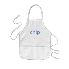Avental Infantil Minimalista Azul Personalizado