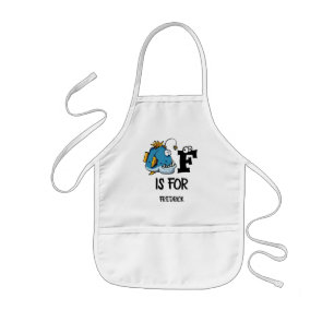 Avental Infantil Monograma personalizado F para ilustração de desen