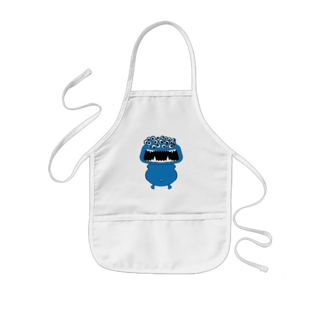 Avental Infantil Monstro azul fofo (Frente)