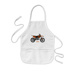 Avental Infantil Moto fora-de-estrada/desenho animado