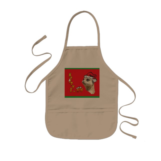 Avental Infantil Natal Meerkat Kids Apron (Frente)