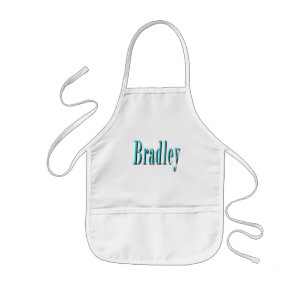 Avental Infantil Nome Blue Bradley,