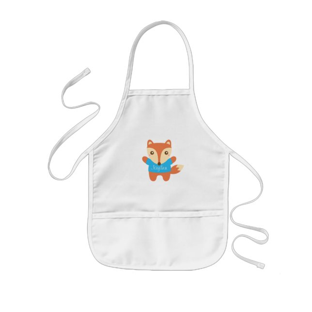 Avental Infantil Nome da Raposa Fofa (Frente)